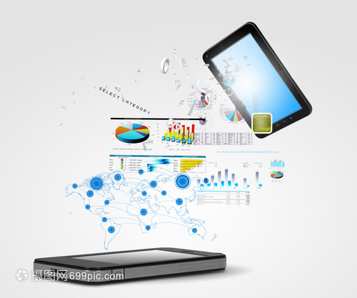 現代通信技術手機高科技背景的現代通信技術插圖